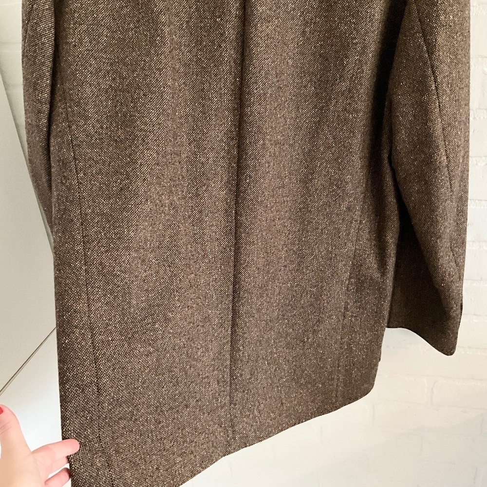 Hugo Boss Sirrah Silk Wool Tweed Blazer Quiet Luxury Hazelnut Brown US 48L - Picture 12 of 16